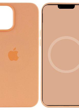 Чехол silicone case (aaa) with magsafe and animation для apple iphone 15 pro (6.1") оранжевый / orange sorbet