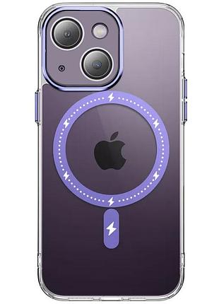 Чохол tpu+pc colorful with magsafe для apple iphone 14 (6.1") purple