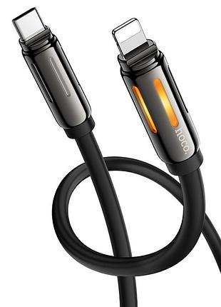 Дата кабель hoco u136 prize type-c to lightning 27w (1.2m) black 4