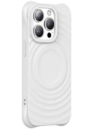 Чехол tpu orbit with magsafe для apple iphone 15 pro (6.1") white
