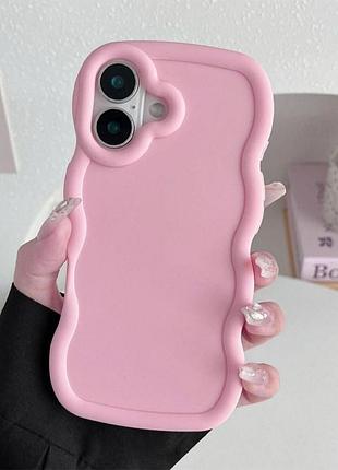 Чехол tpu ripple для apple iphone 16 (6.1") pink