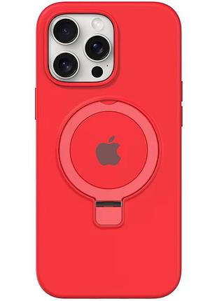 Чехол silicone case full protective with ring для apple iphone 13 pro (6.1") red 2