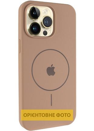 Чехол silicone case full protective (aa) v2 with magsafe для apple iphone 16e (6.1") бежевый / desert gold