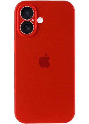 Чехол silicone case full camera protective (aa) для apple iphone 16 plus (6.7") красный / red 2