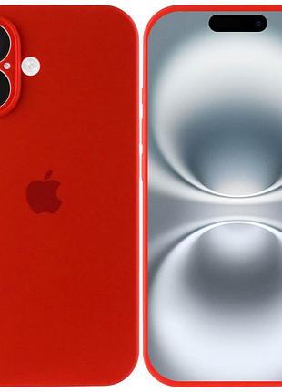 Чехол silicone case full camera protective (aa) для apple iphone 16 plus (6.7") красный / red 3