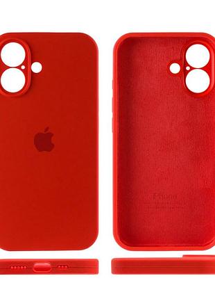 Чехол silicone case full camera protective (aa) для apple iphone 16 plus (6.7") красный / red 4