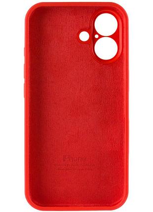 Чехол silicone case full camera protective (aa) для apple iphone 16 plus (6.7") красный / red 6