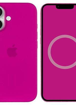Чохол silicone case (aaa) with magsafe and animation (button) для apple iphone 16 plus (6.7") fuchsia