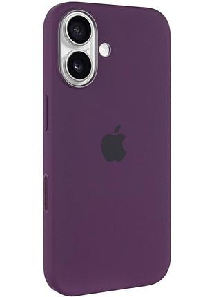 Чехол silicone case (aaa) with magsafe and animation (button) для apple iphone 16 plus (6.7") plum