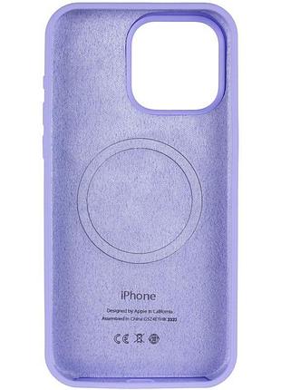 Чохол silicone case (aa) logo with magsafe для apple iphone 15 pro max (6.7") бузковий / dasheen