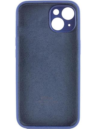 Чехол silicone case full camera protective (aa) для apple iphone 14 plus (6.7") синий / deep navy 4
