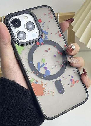 Чохол tpu+pc flush with magsafe для apple iphone 14 pro max (6.7") titanium black