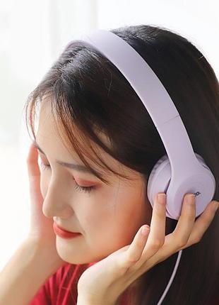 Накладные наушники hoco w21 (3.5mm/1.2m) фиолетовый