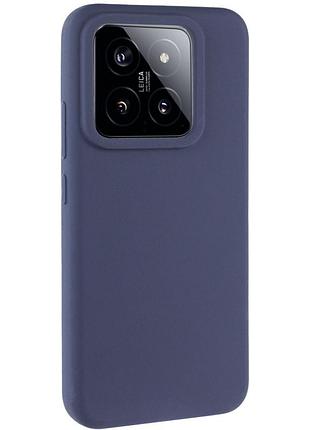 Чехол silicone cover lakshmi (aaa) для xiaomi 14 pro темно-синий / midnight blue