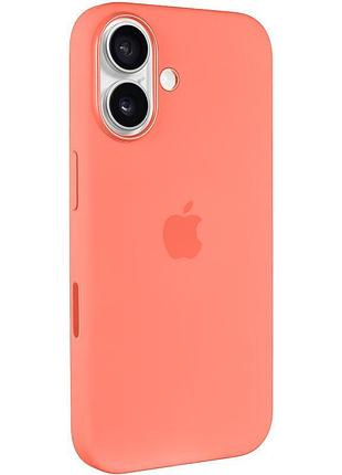 Чехол silicone case (aaa) with magsafe and animation (button) для apple iphone 16 plus (6.7") tangerine