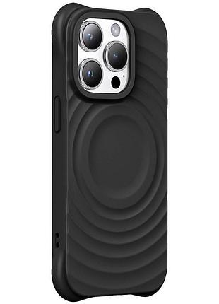 Чехол tpu orbit with magsafe для apple iphone 15 pro (6.1") black