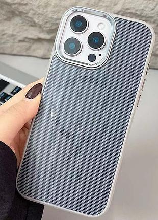 Чехол tpu+pc carbon mirage with magsafe для apple iphone 16 pro max (6.9") grey