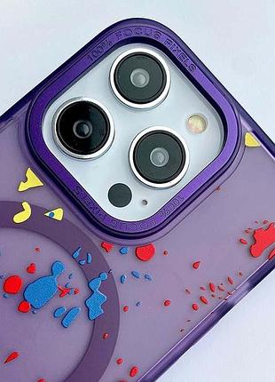 Чехол tpu+pc flush with magsafe для apple iphone 14 pro max (6.7") dark purple 4