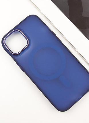 Чохол tpu+pc lily with magsafe для apple iphone 15 (6.1") deep navy