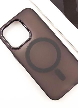 Чехол tpu+pc lily with magsafe для apple iphone 13 pro (6.1") dark purple