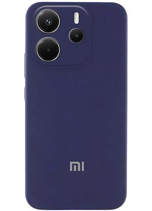 Чохол silicone cover lakshmi full camera (aa) with logo для xiaomi redmi note 14 4g (int. version) синій / midnight blue