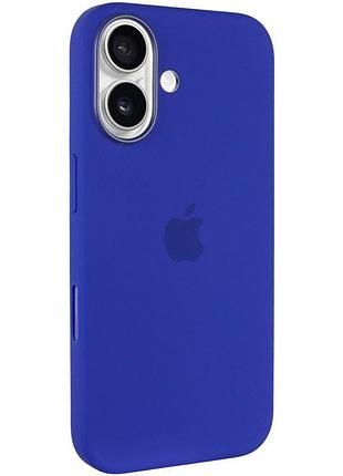 Чохол silicone case (aaa) with magsafe and animation (button) для apple iphone 16 (6.1") ultramarine