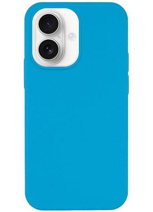 Чохол silicone case full protective (aa) no logo для apple iphone 16 plus (6.7") блакитний / blue
