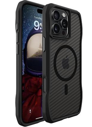 Чохол tpu space octagon with magsafe для apple iphone 16 pro (6.3") carbon black