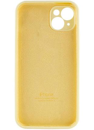Чехол silicone case full camera protective (aa) для apple iphone 14 plus (6.7") желтый / mellow yellow 5