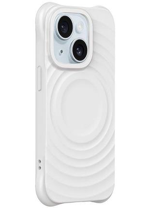 Чехол tpu orbit with magsafe для apple iphone 15 (6.1") white
