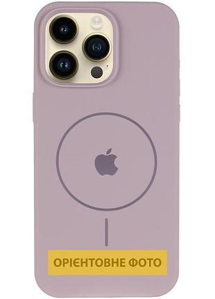 Чехол silicone case full protective (aa) v2 with magsafe для apple iphone 16e (6.1") серый / lavender 2