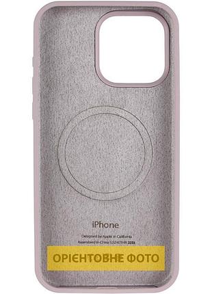 Чехол silicone case full protective (aa) v2 with magsafe для apple iphone 16e (6.1") серый / lavender 3