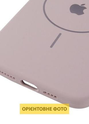 Чехол silicone case full protective (aa) v2 with magsafe для apple iphone 16e (6.1") серый / lavender 5