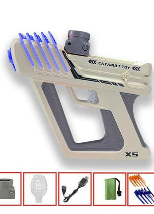 Пистолет на гидрогелевых шариках (орбизах) gel energy xs-873 grey