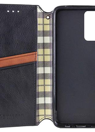 Кожаный чехол-книжка getman cubic (pu) для xiaomi redmi note 14 4g (int. version) черный