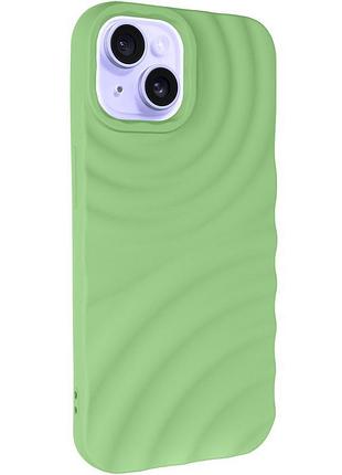 Чехол tpu monowave для apple iphone 15 (6.1") light green