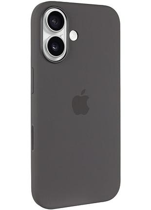 Чохол silicone case (aaa) with magsafe and animation (button) для apple iphone 16 (6.1") stone grey
