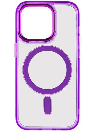 Чехол tpu iris with magsafe для apple iphone 13 pro max (6.7") фиолетовый