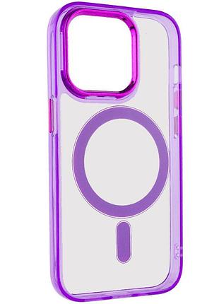 Чехол tpu iris with magsafe для apple iphone 13 pro max (6.7") фиолетовый 2