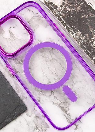 Чехол tpu iris with magsafe для apple iphone 13 pro max (6.7") фиолетовый 5