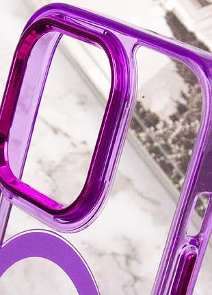 Чехол tpu iris with magsafe для apple iphone 13 pro max (6.7") фиолетовый 7