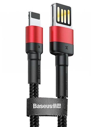 Дата кабель baseus cafule lightning cable special edition 2.4a (1m) (calklf-g) черный / красный 3