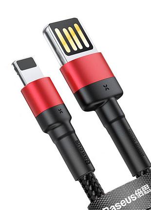 Дата кабель baseus cafule lightning cable special edition 2.4a (1m) (calklf-g) черный / красный 7
