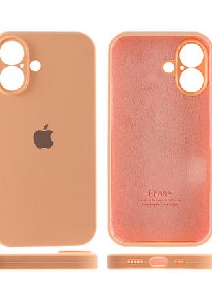 Чехол silicone case full camera protective (aa) для apple iphone 16 plus (6.7") оранжевый / cantaloupe 3
