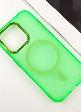 Чохол tpu+pc lily with magsafe для apple iphone 15 pro (6.1") neon green