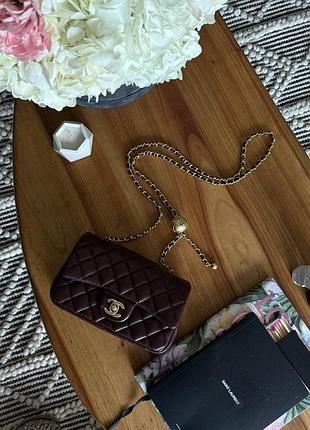 Classic 1.55 small single flap in burgundy магнитная коробка