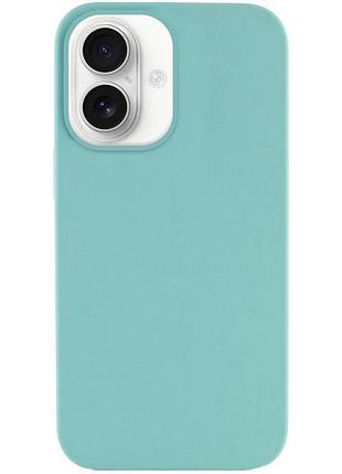Чехол silicone case full protective (aa) no logo для apple iphone 16 plus (6.7") бирюзовый / marine green