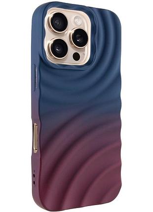 Чохол tpu colorwave для apple iphone 16 pro (6.3") navy blue / plum