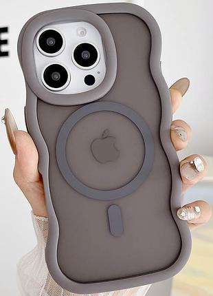 Чехол tpu+pc undine with magsafe для apple iphone 13 pro max (6.7") grey