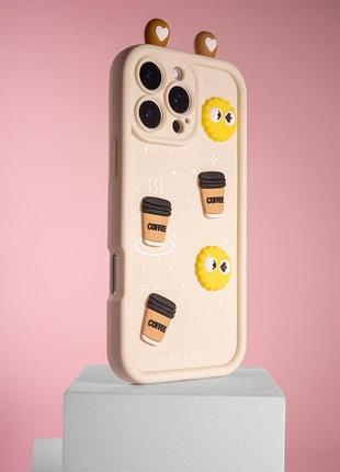 Чехол tpu toys case with ears для apple iphone 15 pro (6.1") sand